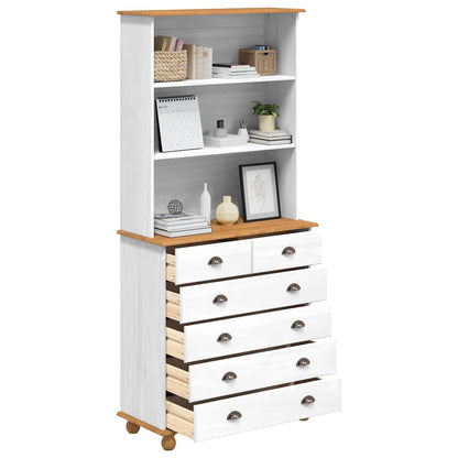 Hutch com gaveta ASKIM Branco 91 x 40 x 200,5 cm