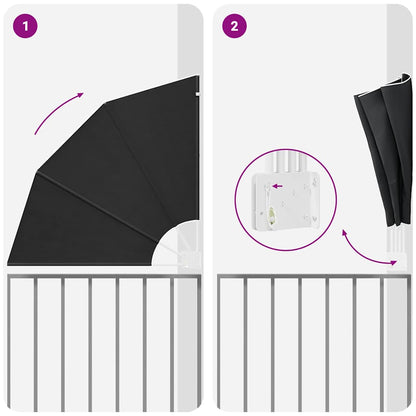 Tela de Privacidade para Varanda Antracite 115 x 115 cm