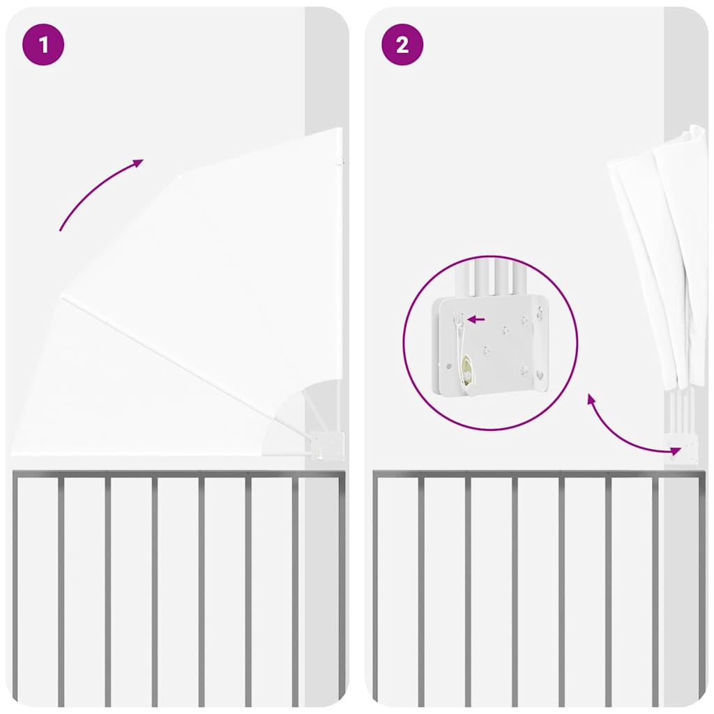 Tela de Privacidade para Varanda Branco 115 x 115 cm Poliéster