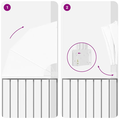 Tela de Privacidade para Varanda Branco 115 x 115 cm Poliéster