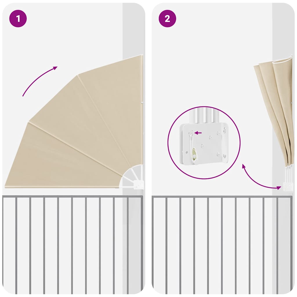 Tela de Privacidade para Varanda Bege 140 x 140 cm Poliéster