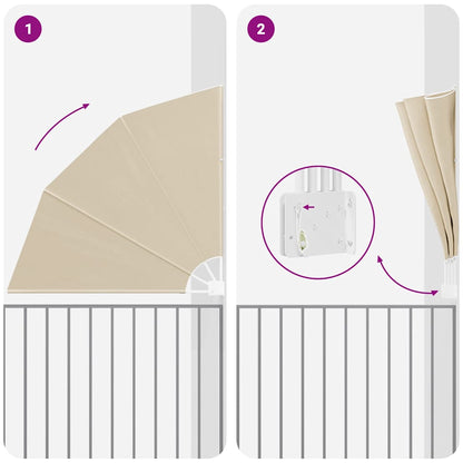 Tela de Privacidade para Varanda Bege 140 x 140 cm Poliéster