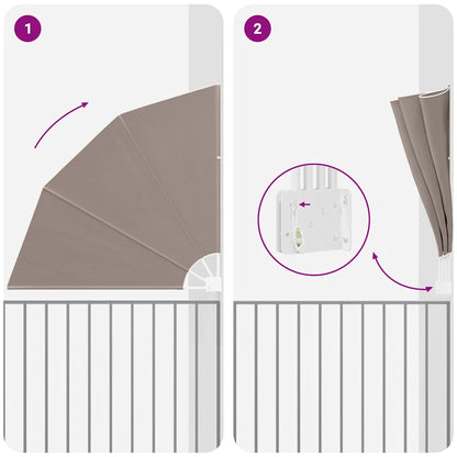 Tela de Privacidade para Varanda Cinzento-acastanhado
