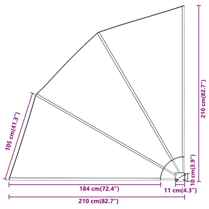 Tela de Privacidade para Varanda Antracite 210 x 210 cm