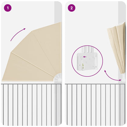 Tela de Privacidade para Varanda Bege 210 x 210 cm Poliéster