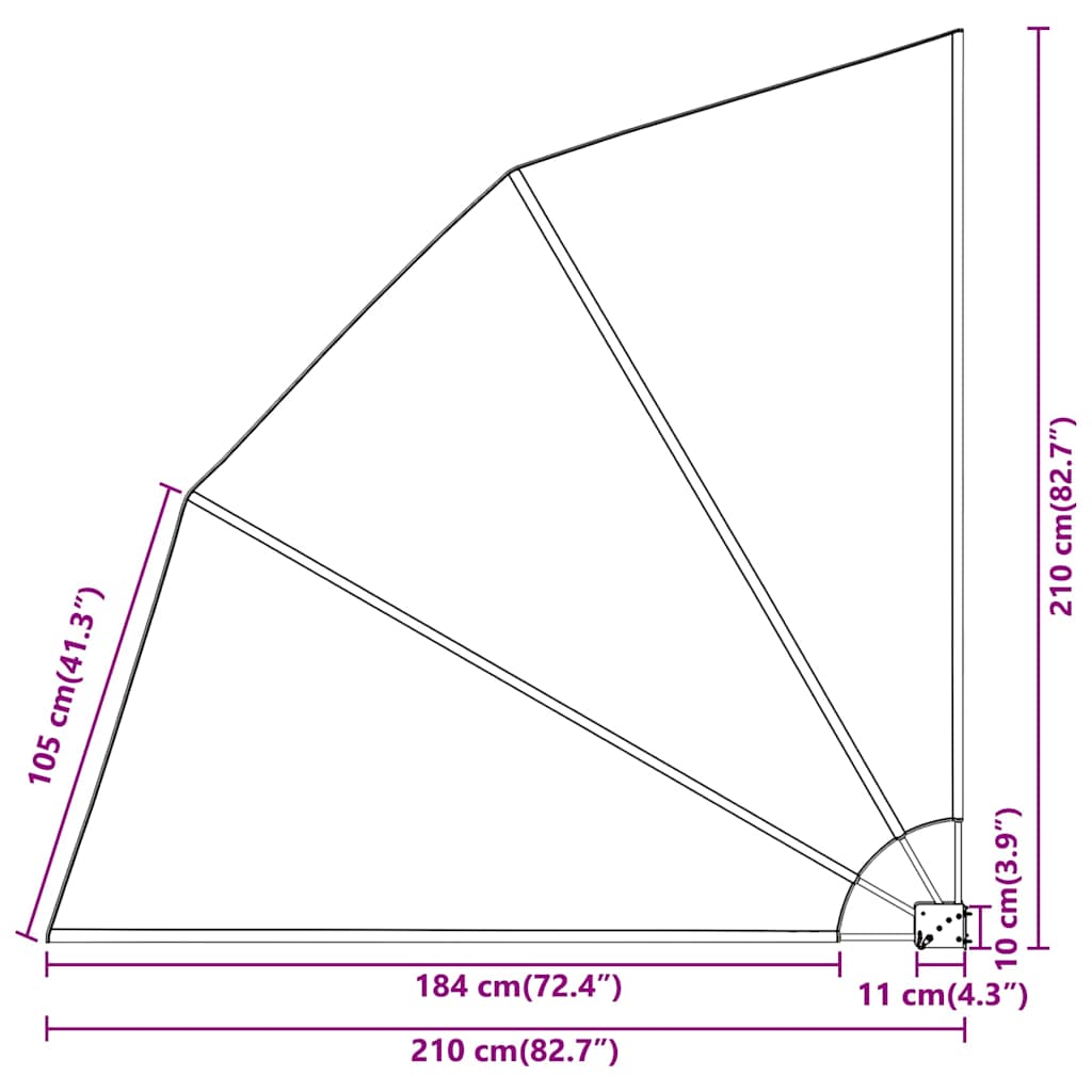 Tela de Privacidade para Varanda Bege 210 x 210 cm Poliéster