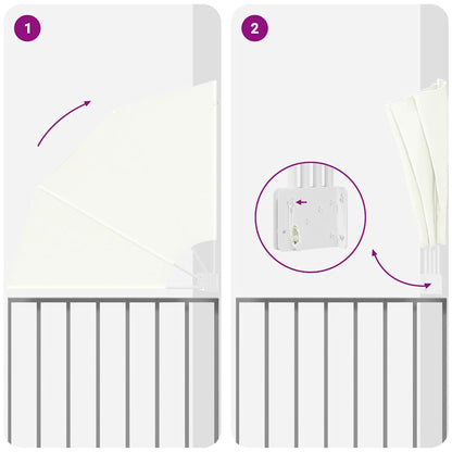 Tela de Privacidade para Varanda Creme 115 x 115 cm Poliéster