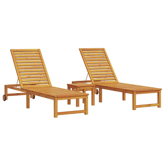 Espreguiçadeira 1-pessoa 3 pcs Castanho 35 x 35 x 34cm