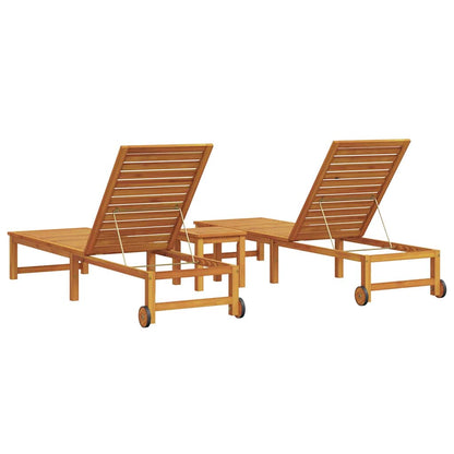 Espreguiçadeira 1-pessoa 3 pcs Castanho 35 x 35 x 34cm