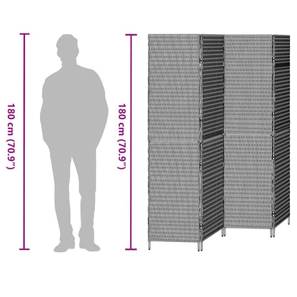 Divisor de Ambiente Manual Preto 195 x 180 cm vime PE