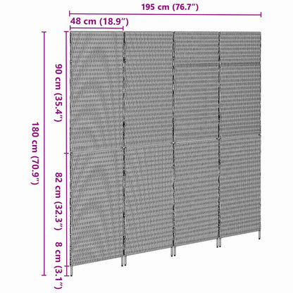 Divisor de Ambiente Manual Castanho 195 x 180 cm vime PE