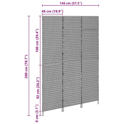 Divisor de Ambiente Manual Bege 146 x 200 cm vime PE