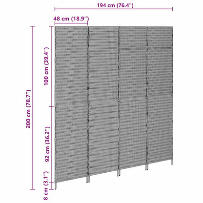 Divisor de Ambiente Manual Bege 196 x 200 cm vime PE