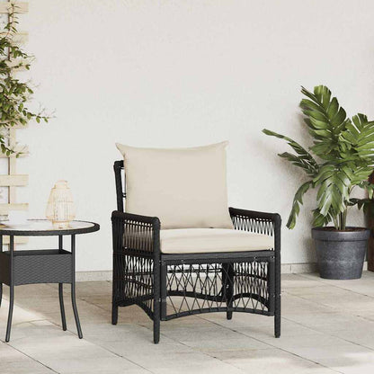 Cadeira de Jardim Preto 60 x 70 x 78cm vime PE