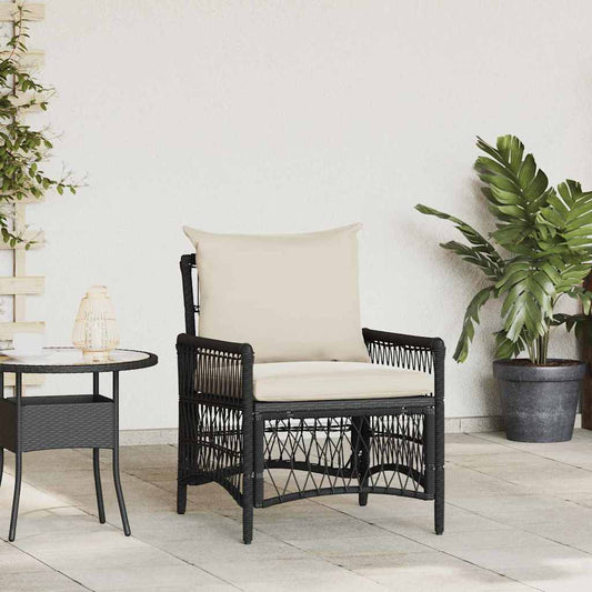Cadeira de Jardim Preto 60 x 70 x 78cm vime PE