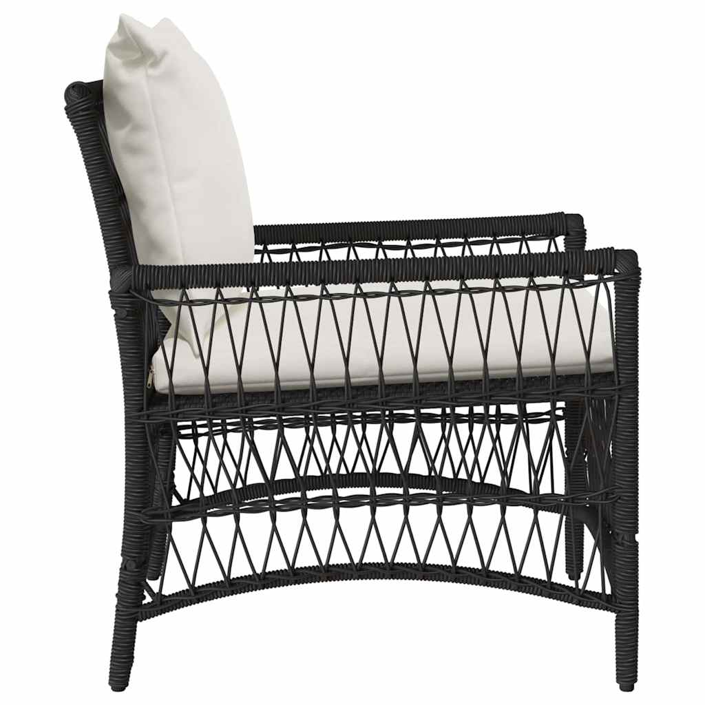 Cadeira de Jardim Preto 60 x 70 x 78cm vime PE