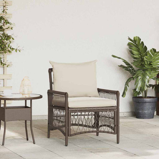 Cadeira de Jardim Castanho 60 x 70 x 78cm vime PE