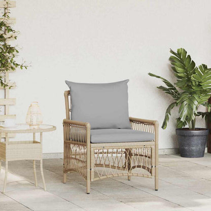 Cadeira de Jardim Bege 60 x 70 x 78cm vime PE