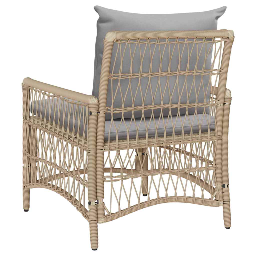 Cadeira de Jardim Bege 60 x 70 x 78cm vime PE
