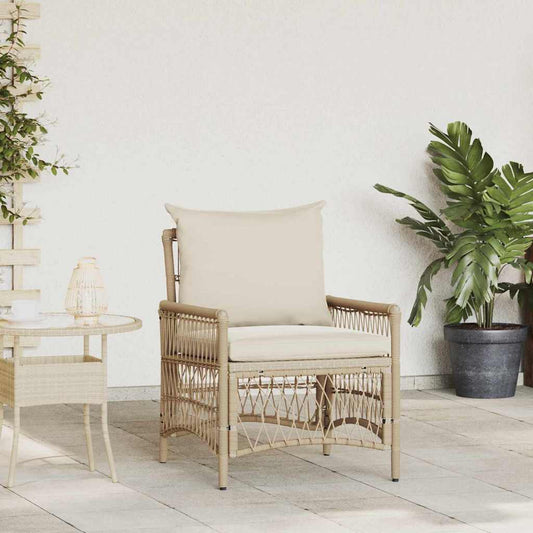 Cadeira de Jardim Bege 60 x 70 x 78cm vime PE