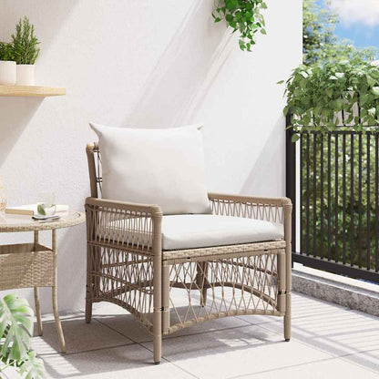 Cadeira de Jardim Bege 60 x 70 x 78cm vime PE