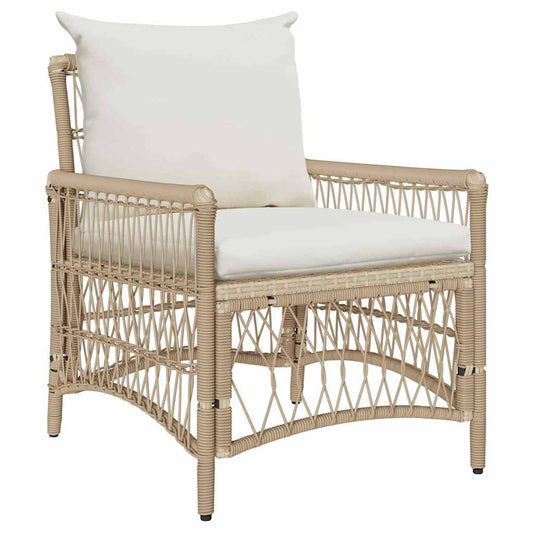 Cadeira de Jardim Bege 60 x 70 x 78cm vime PE