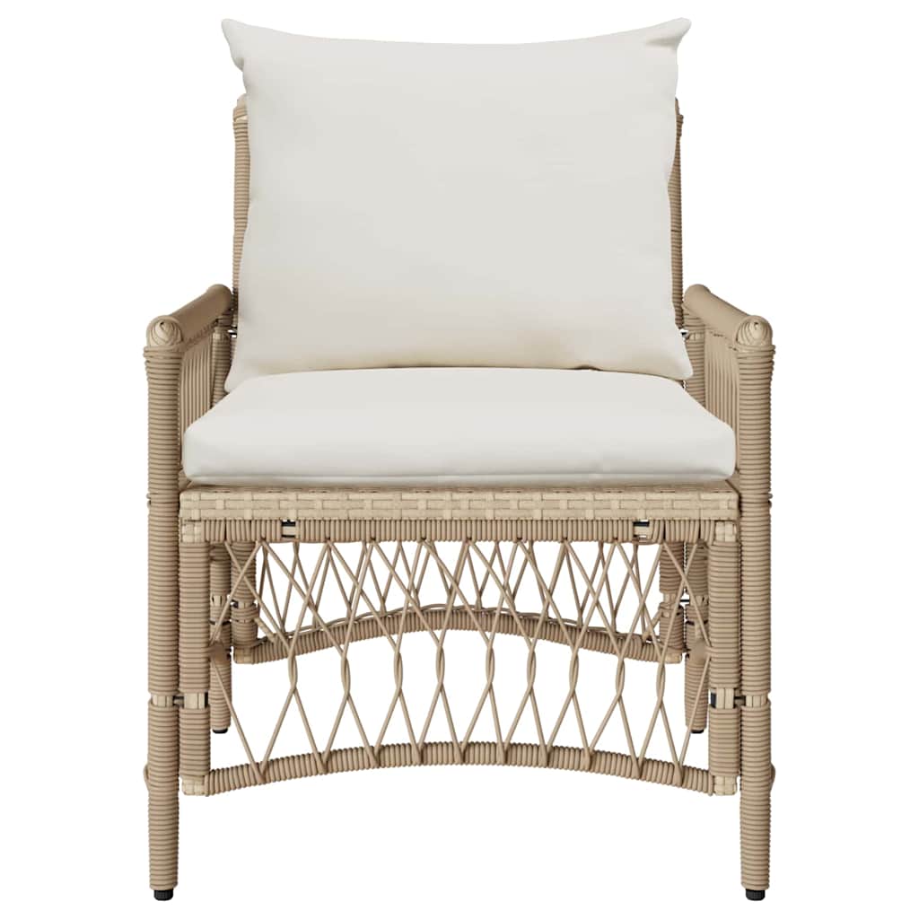 Cadeira de Jardim Bege 60 x 70 x 78cm vime PE