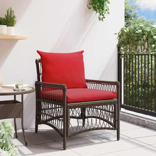 Cadeira de Jardim Castanho 60 x 70 x 78cm vime PE