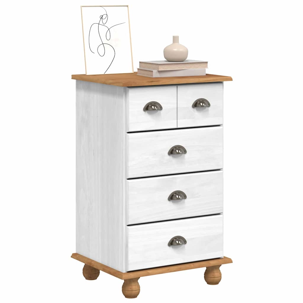 Cômoda ASKIM Branco 45.8 x 40 x 79 cm Madeira de pinho maciça