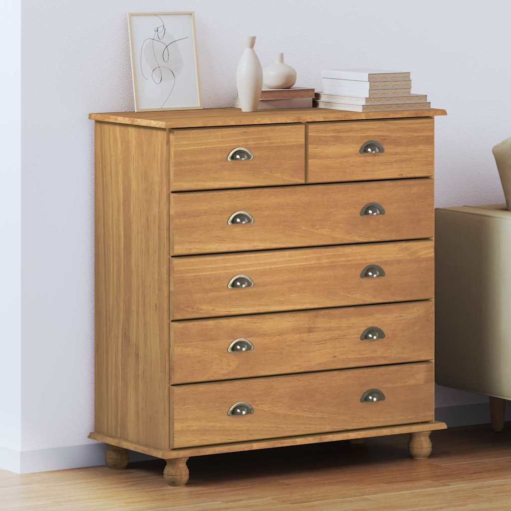 Cômoda ASKIM Castanho 91 x 40 x 95,5 cm Madeira de pinho maciça