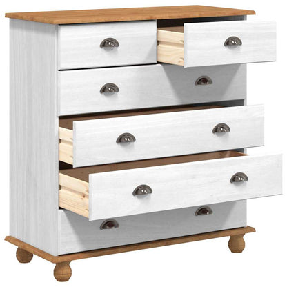 Cômoda ASKIM Branco 91 x 40 x 95,5 cm Madeira de pinho maciça