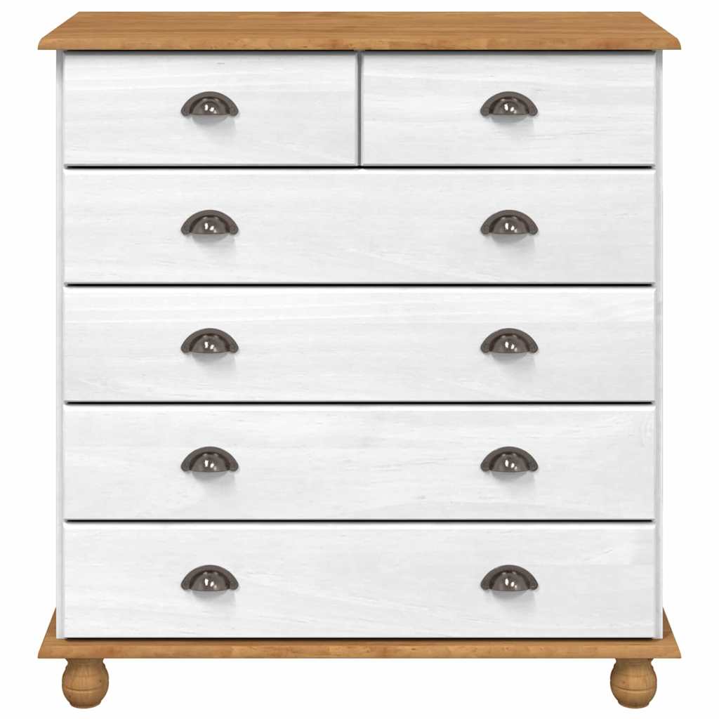 Cômoda ASKIM Branco 91 x 40 x 95,5 cm Madeira de pinho maciça