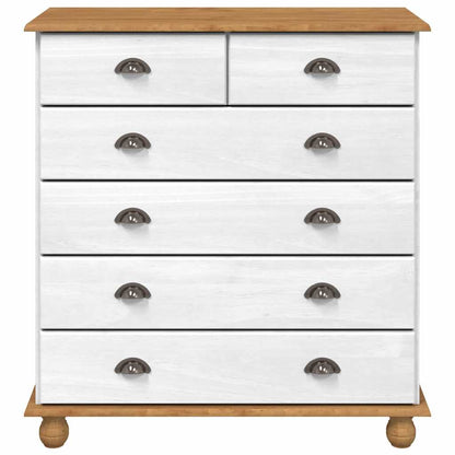 Cômoda ASKIM Branco 91 x 40 x 95,5 cm Madeira de pinho maciça
