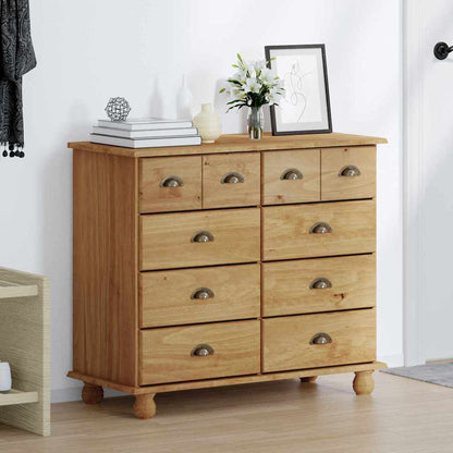 Cômoda ASKIM Castanho 91 x 40 x 79 cm Madeira de pinho maciça