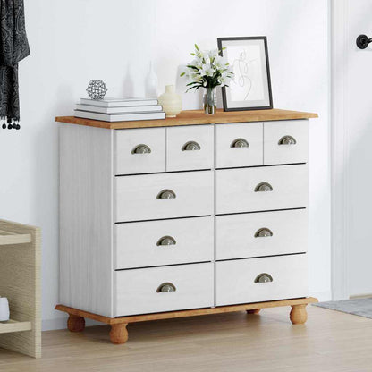 Cômoda ASKIM Branco 91 x 40 x 79 cm Madeira de pinho maciça