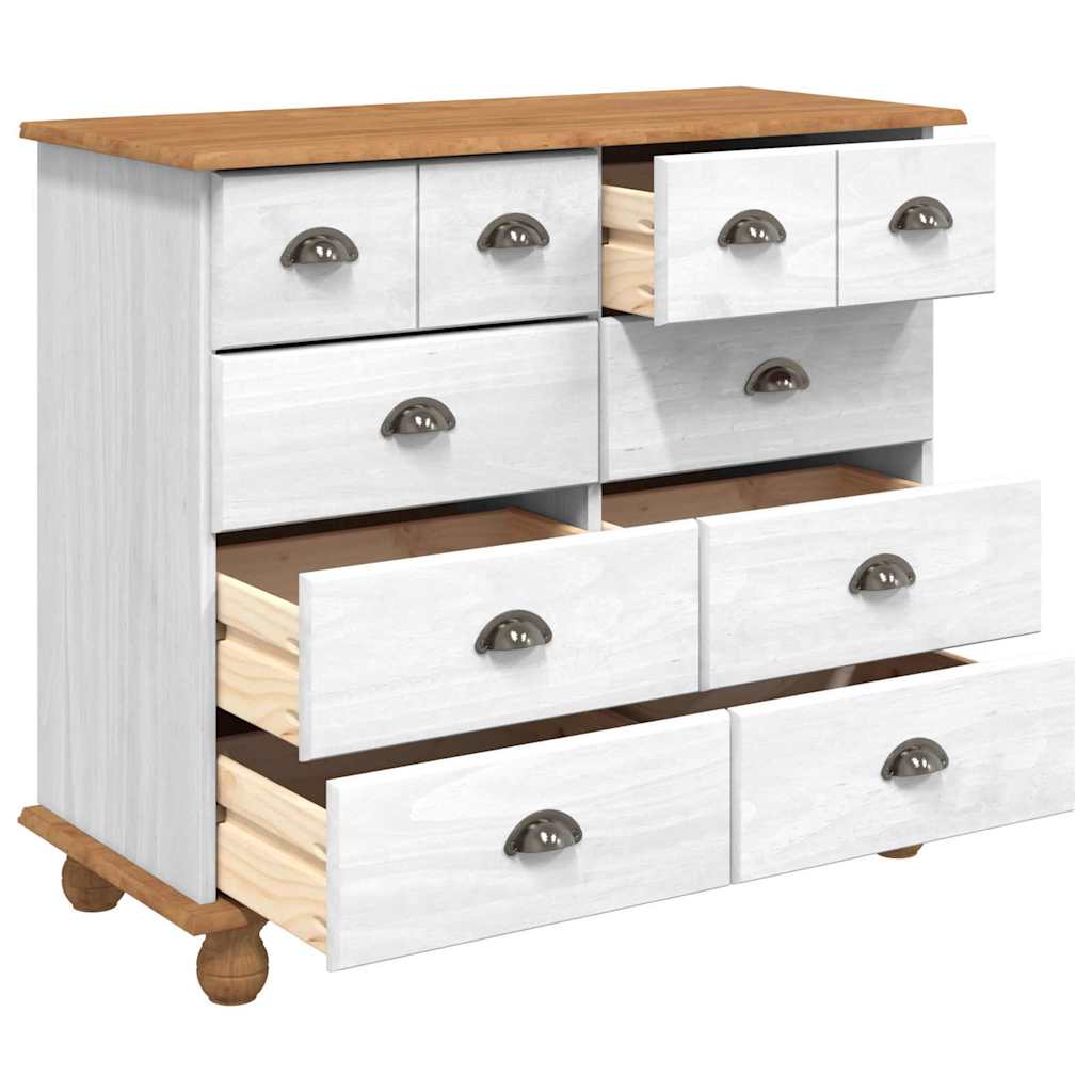 Cômoda ASKIM Branco 91 x 40 x 79 cm Madeira de pinho maciça