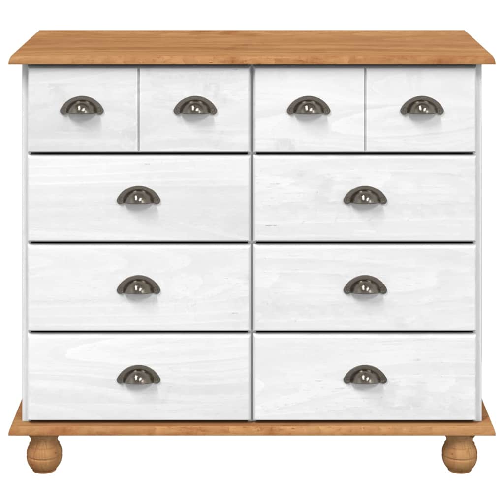 Cômoda ASKIM Branco 91 x 40 x 79 cm Madeira de pinho maciça