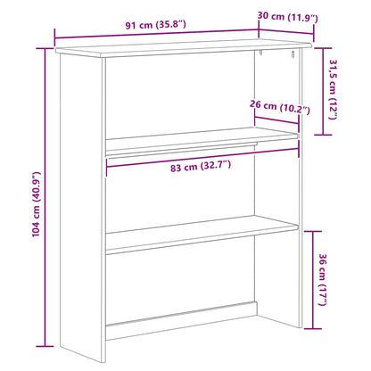 Hutch ASKIM 91 x 30 x 104 cm Madeira maciça de pinho