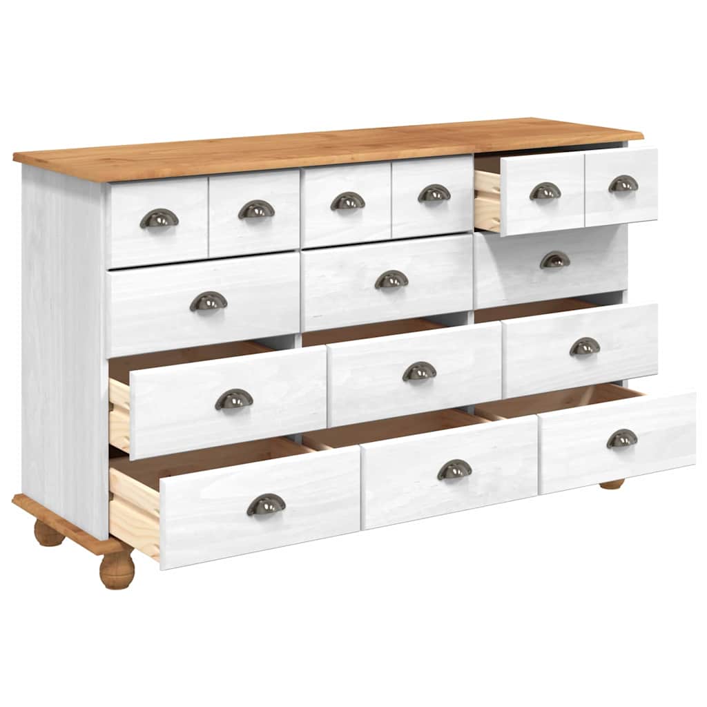 Cômoda ASKIM Branco 79 x 40 x 133.5 cm Madeira de pinho maciça