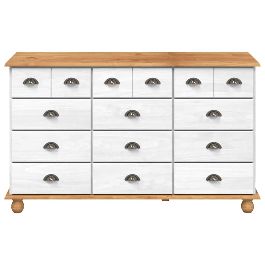 Cômoda ASKIM Branco 79 x 40 x 133.5 cm Madeira de pinho maciça