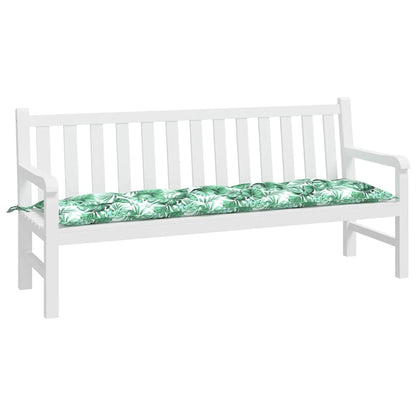 Almofadão banco jardim 180x50x7 cm tecido oxford padrão folhas