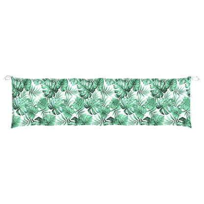 Almofadão banco jardim 180x50x7 cm tecido oxford padrão folhas