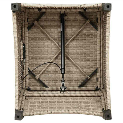 Poltrona reclinável Bege 56 x 66 x 95cm vime PE