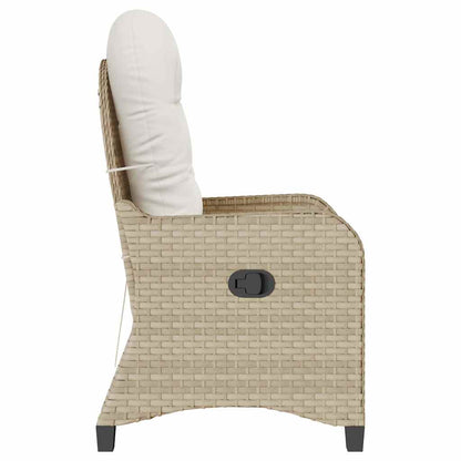 Poltrona reclinável Bege 56 x 66 x 95cm vime PE
