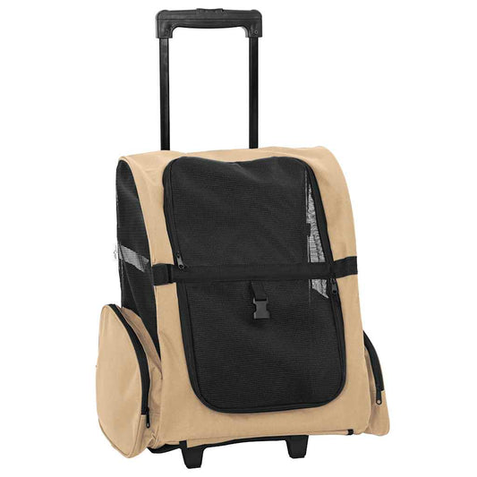 Carrinho para animais de estimação 3 em 1 Design Areia 48x32x(57-106) cm Tecido Oxford