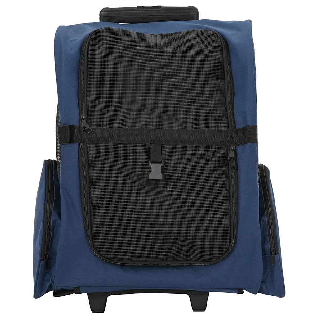 Carrinho para animais de estimação 3 em 1 Design Azul 48x32x(57-106) cm Tecido Oxford