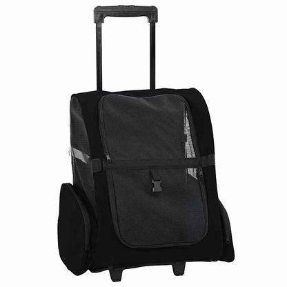 Carrinho para animais de estimação 3 em 1 Design Preto 48x32x(57-106) cm Tecido Oxford