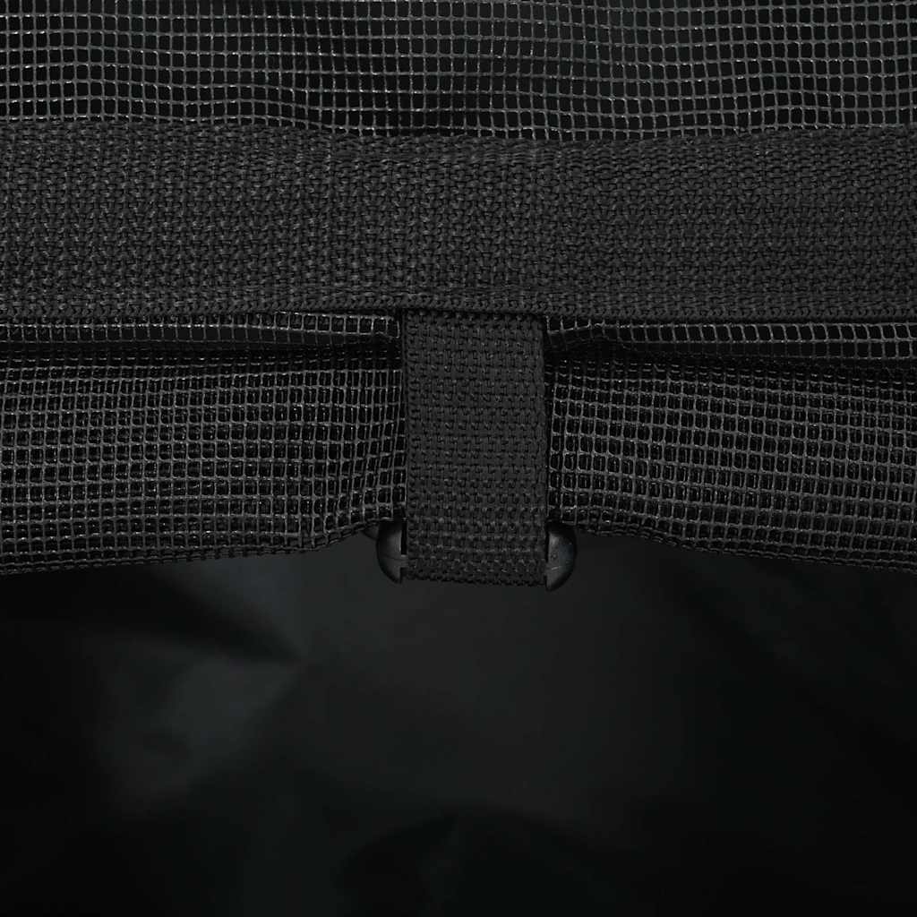 Carrinho para animais de estimação 3 em 1 Design Preto 48x32x(57-106) cm Tecido Oxford
