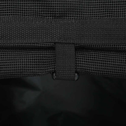 Carrinho para animais de estimação 3 em 1 Design Preto 48x32x(57-106) cm Tecido Oxford