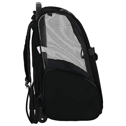 Carrinho para animais de estimação 3 em 1 Design Preto 48x32x(57-106) cm Tecido Oxford